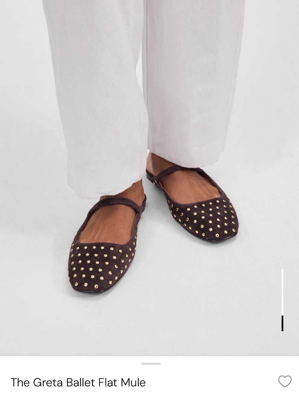 The Greta Ballet Flat Mule - Brown